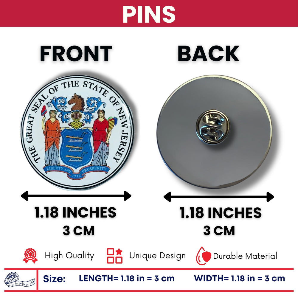 Pin - State Seal New Jersey - USA