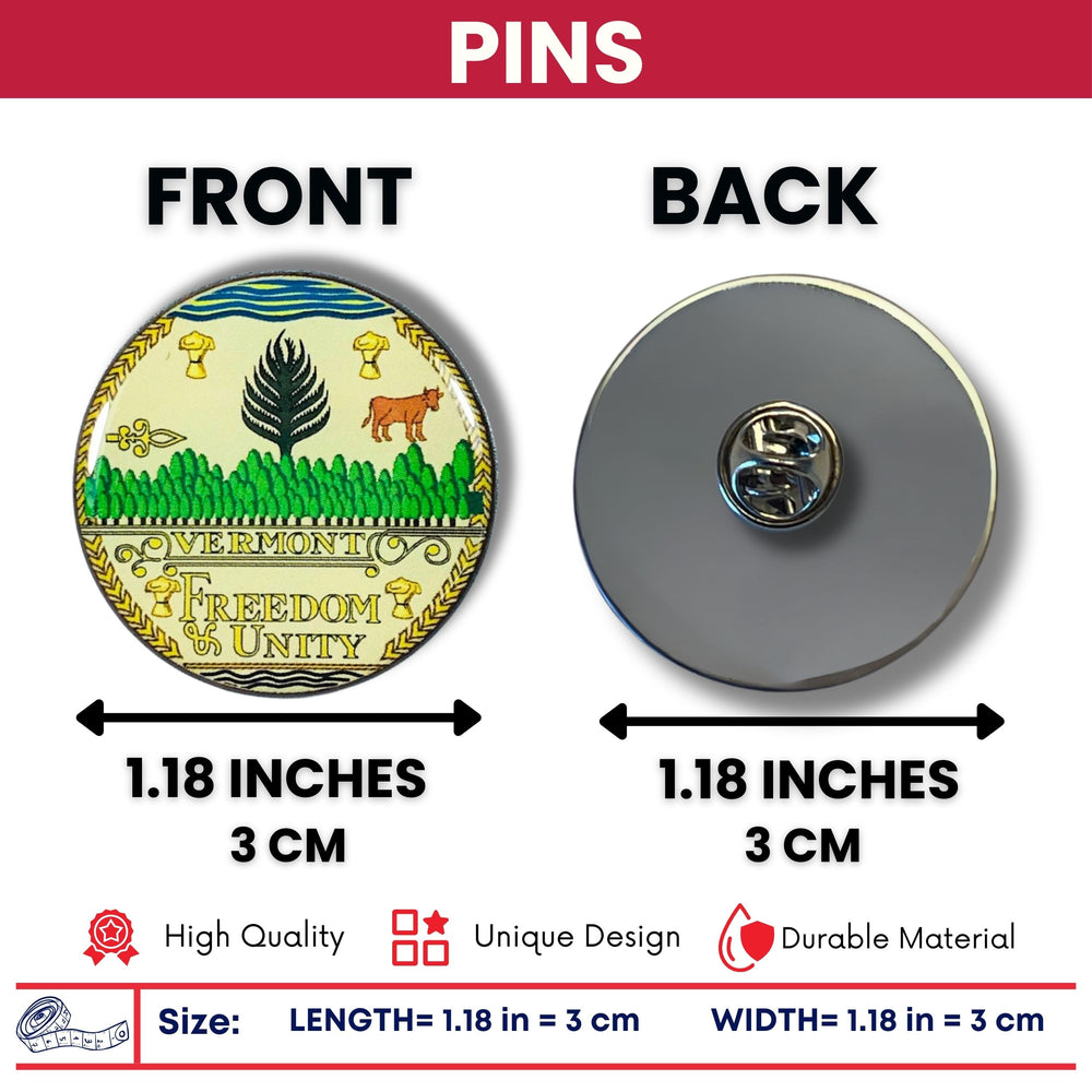 Pin - State Seal Vermont - USA