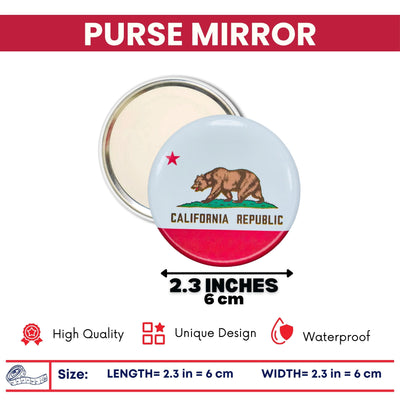 Purse Mirror - State Flag California - USA