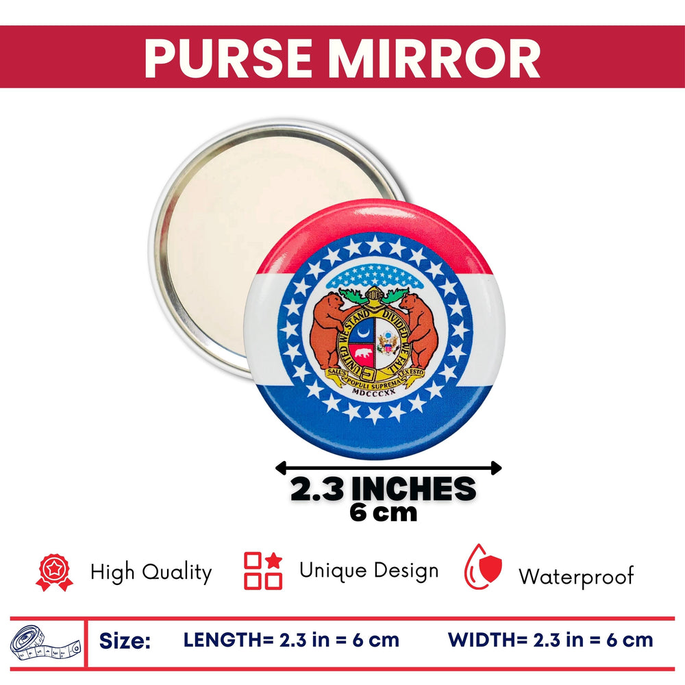 Purse Mirror - State Flag Missouri - USA