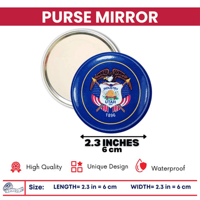 Purse Mirror - State Flag Utah - USA
