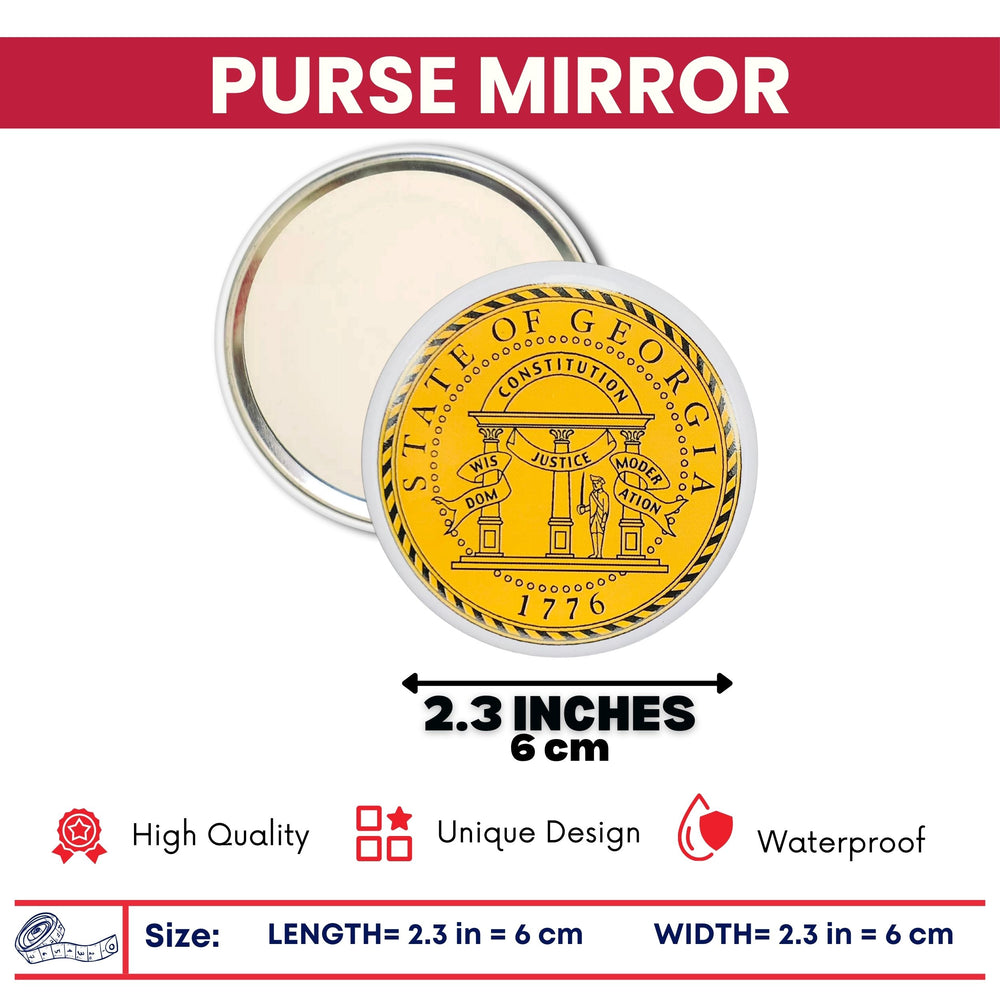 Purse Mirror - State Seal Georgia - USA