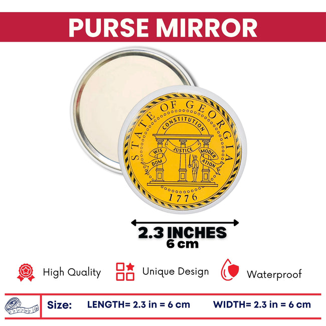 Purse Mirror - State Seal Georgia - USA