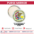Purse Mirror - State Seal Illinois - USA