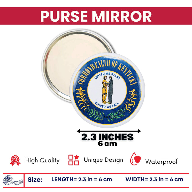 Purse Mirror - State Seal Kentucky - USA