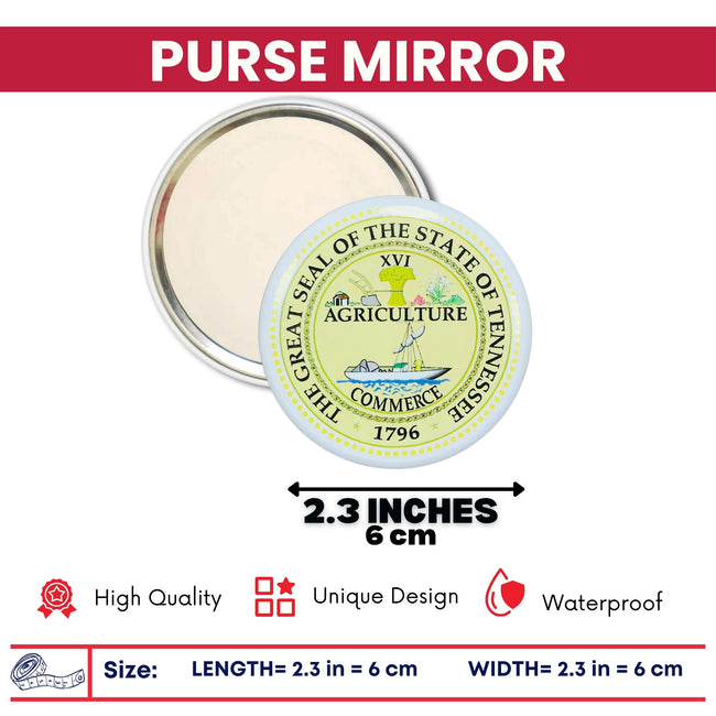 Purse Mirror - State Seal Tennessee - USA