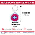 Round Acrylic Keychain - State Flag Arkansas - USA