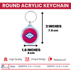 Round Acrylic Keychain - State Flag Arkansas - USA