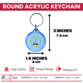 Round Acrylic Keychain - State Flag Rhode Island - USA