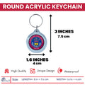 Round Acrylic Keychain - State Seal Colorado - USA