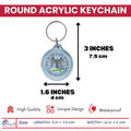 Round Acrylic Keychain - State Seal New Mexico - USA
