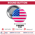 Round Button - Flag United States - USA