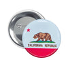 Round Button - State Flag California - USA