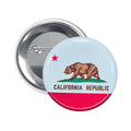 Round Button - State Flag California - USA