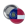 Round Button - State Flag Georgia - USA