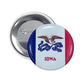 Round Button - State Flag Iowa - USA