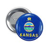 Round Button - State Flag Kansas - USA