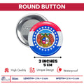 Round Button - State Flag Missouri - USA