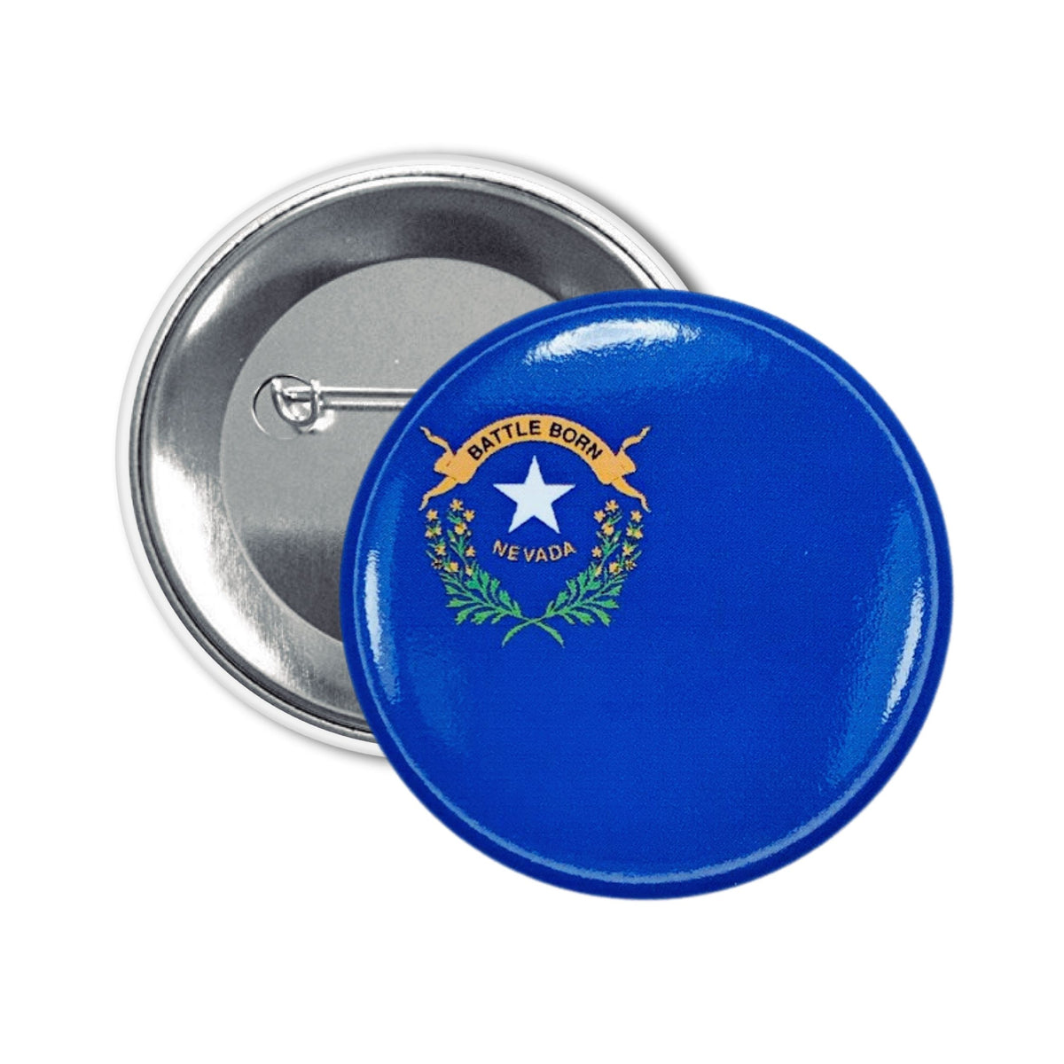Round Button - State Flag Nevada - USA