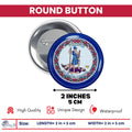 Round Button - State Flag Virginia - USA