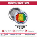 Round Button - State Seal Alabama - USA