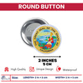 Round Button - State Seal California - USA