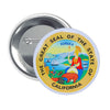 Round Button - State Seal California - USA