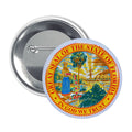 Round Button  - State Seal Florida - USA