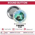 Round Button - State Seal Indiana - USA