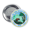 Round Button - State Seal Indiana - USA