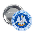 Round Button - State Seal Louisiana - USA