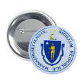 Round Button - State Seal Massachusetts - USA