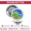 Round Button - State Seal Montana - USA