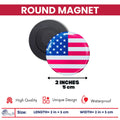 Round Magnet - Flag United States - USA