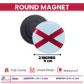 Round Magnet - State Flag Alabama - USA