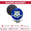 Round Magnet - State Flag Connecticut - USA