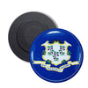 Round Magnet - State Flag Connecticut - USA