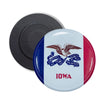 Round Magnet - State Flag Iowa - USA