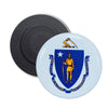 Round Magnet - State Flag Massachusetts - USA