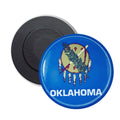 Round Magnet - State Flag Oklahoma - USA