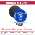 Round Magnet - State Flag Oregon - USA