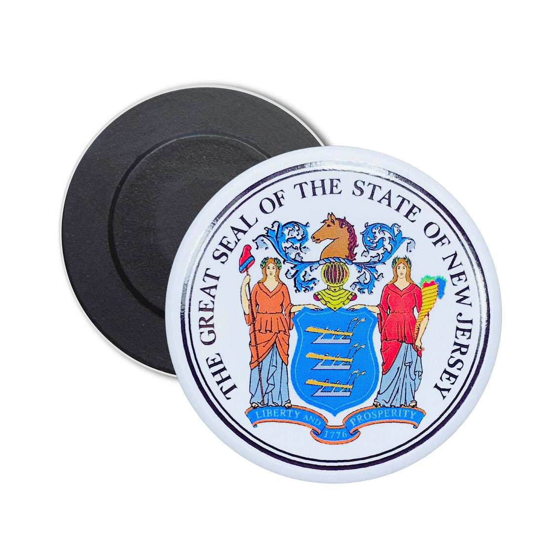 Round Magnet - State Seal New Jersey - USA