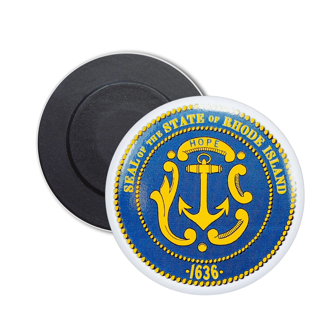 Round Magnet - State Seal Rhode Island - USA
