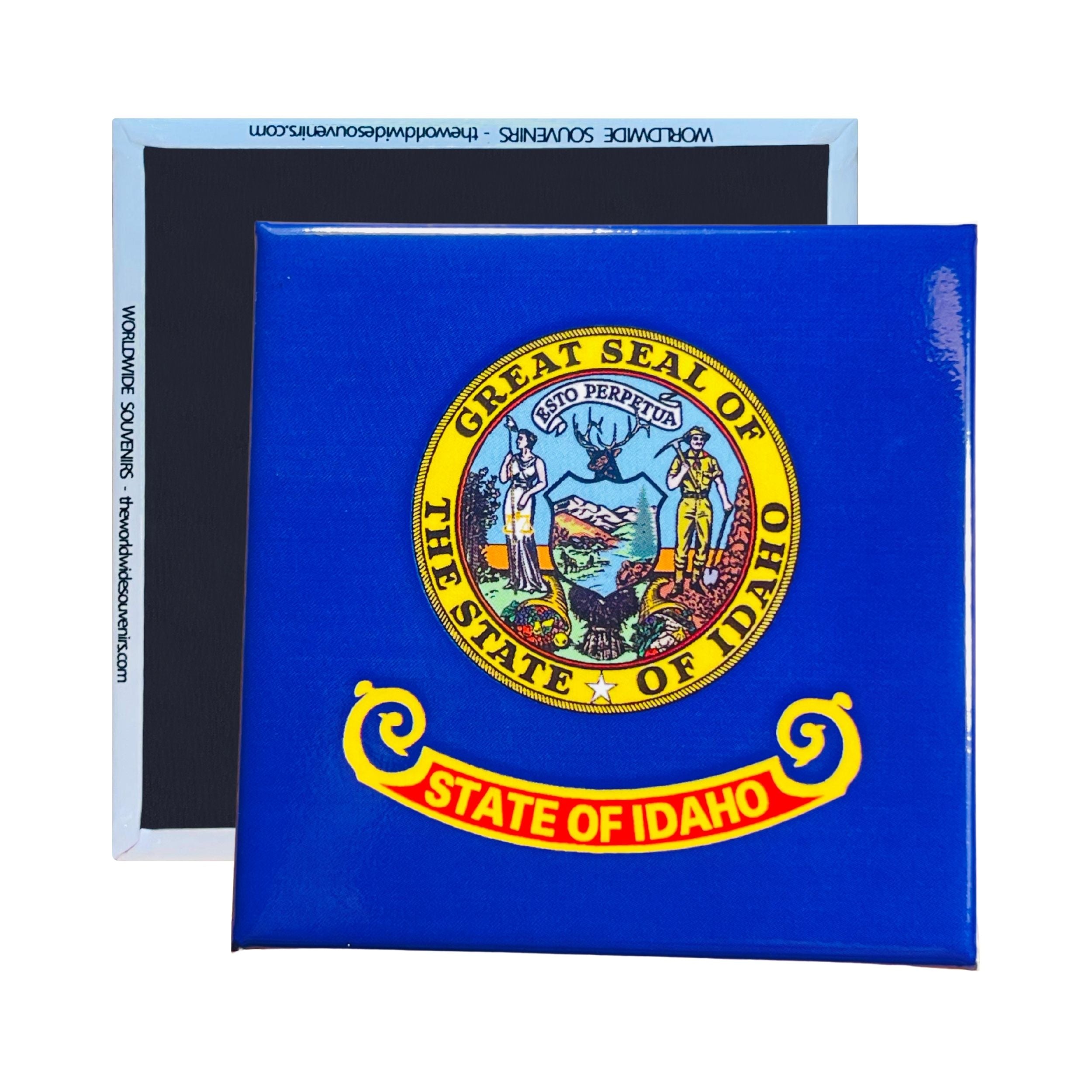 Square Magnet - State Flag IDAHO - USA