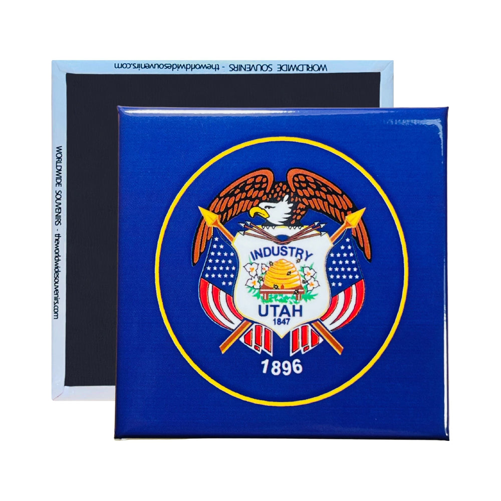Square Magnet - State Flag UTAH - USA