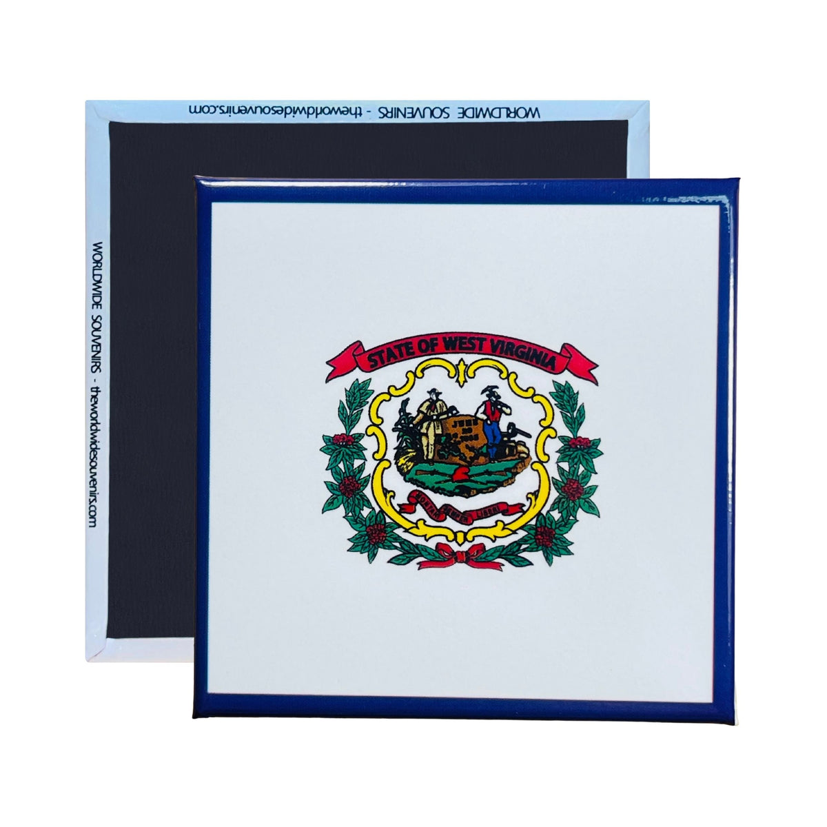 Square Magnet - State Flag WEST VIRGINIA - USA