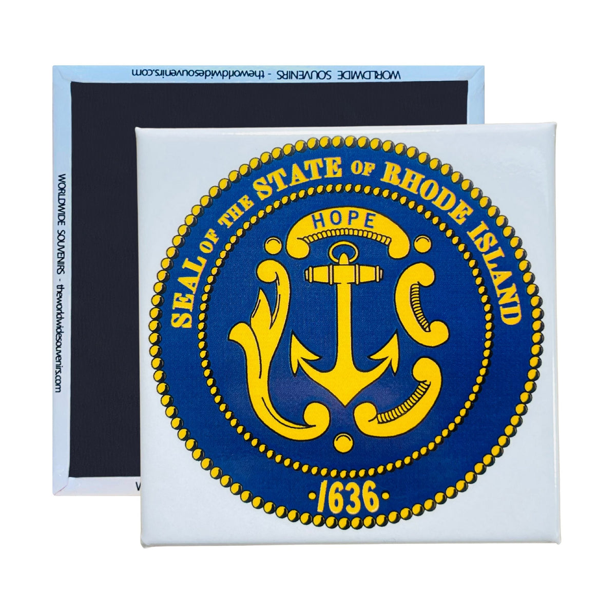 Square Magnet - State Seal RHODE ISLAND - USA