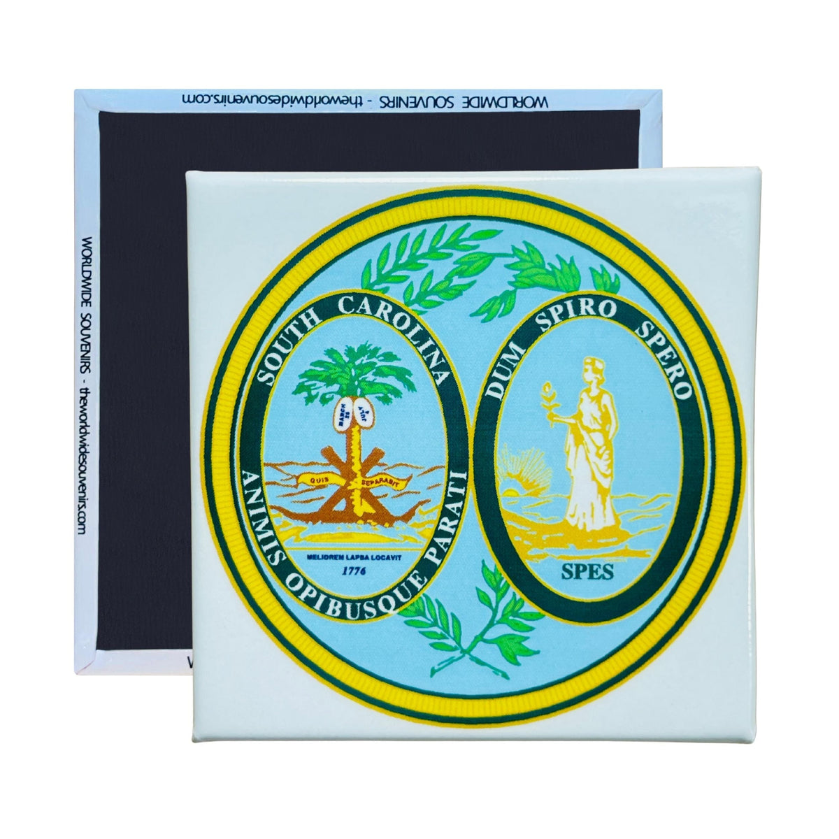 Square Magnet - State Seal SOUTH CAROLINA - USA