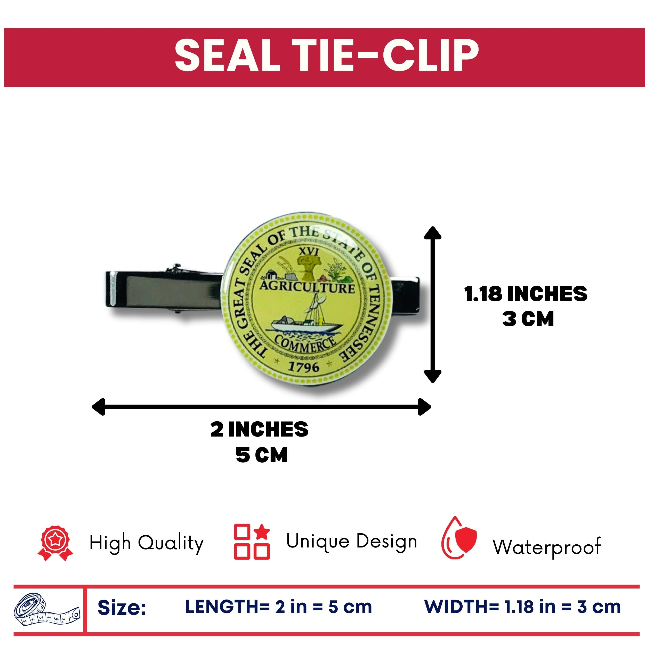 Tie Clip - State Seal Tennessee - USA