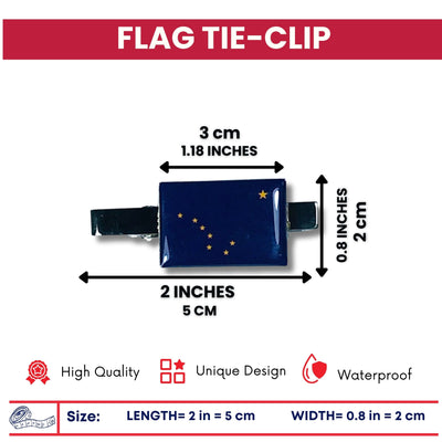 Tie Clip - State Flag Alaska - Usa